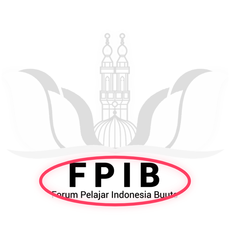 Bagian "Tulisan FPIB" disorot pada lambang FPIB